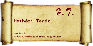 Hatházi Teréz névjegykártya